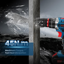 Charger l'image dans la galerie, Perceuse Visseuse Sans Fil 20V – 2 Batteries 2.0Ah, 42Nm, 25+1 Réglages, 24 Accessoires