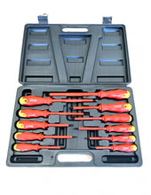 Charger l'image dans la galerie, Jeu Professionnel de 11 Tournevis Isolés VDE - Manche Caoutchouté Ergonomique - Coffret Complet