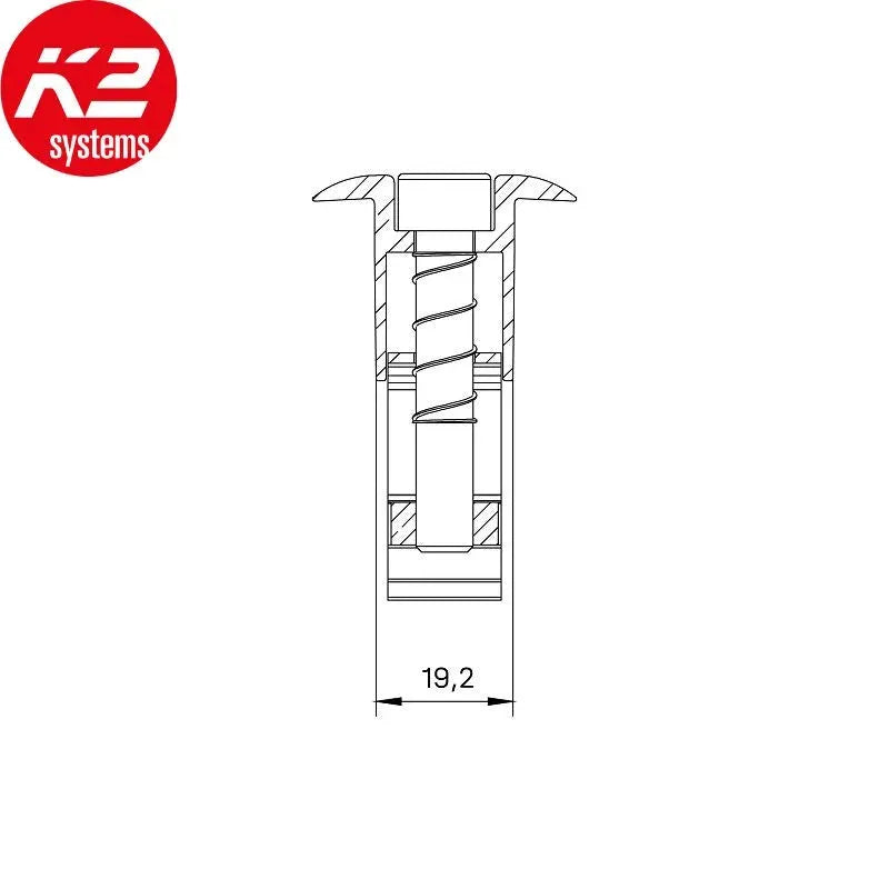 Bride Intermédiaire Noire - Cadre 30-42mm K2 SYSTEMS
