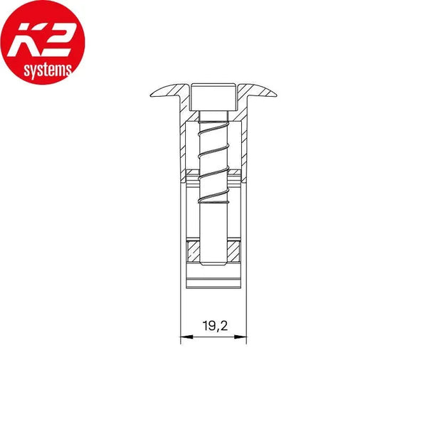 Bride Intermédiaire Noire - Cadre 30-42mm K2 SYSTEMS