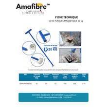 Charger l'image dans la galerie, leve-plaque-magnetique-20kg-amafibre-materiel-fibre-optique-telecom-pour-chambre-fibre-souterrain-regard-trappe