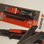 Cutter professionnel Würth 2K – 3 lames sécables + 10 lames supplémentaires