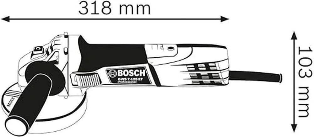 Meuleuse Angulaire Bosch Professional GWS 7-125 – 720W, Ø125 mm, Compacte et Ergonomique
