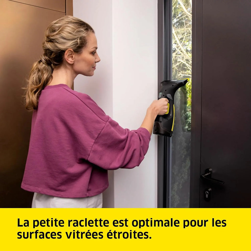 Kärcher WV 2 Black Edition – Nettoyeur de Vitres Sans Fil, 35 min d’Autonomie, 2 Raclettes
