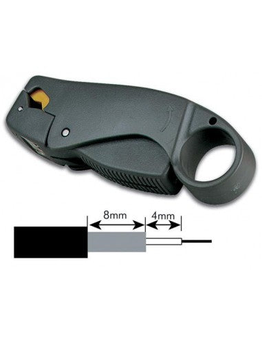 Dénudeur de Câbles Coaxiaux Professionnel - 3 Lames pour RG58, RG59, RG62 - Coupe Précise