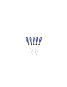 Jeu de 5 Tournevis Expert Plat et Cruciforme Professionnels - Précision et Durabilité