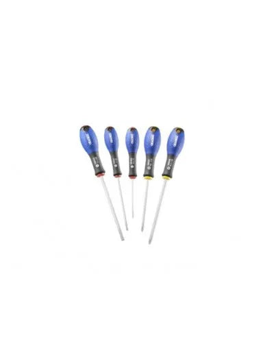 Jeu de 5 Tournevis Expert Plat et Cruciforme Professionnels - Précision et Durabilité