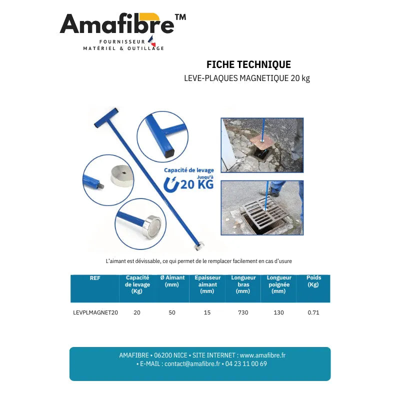 Lève Plaques Magnétique 20 kg